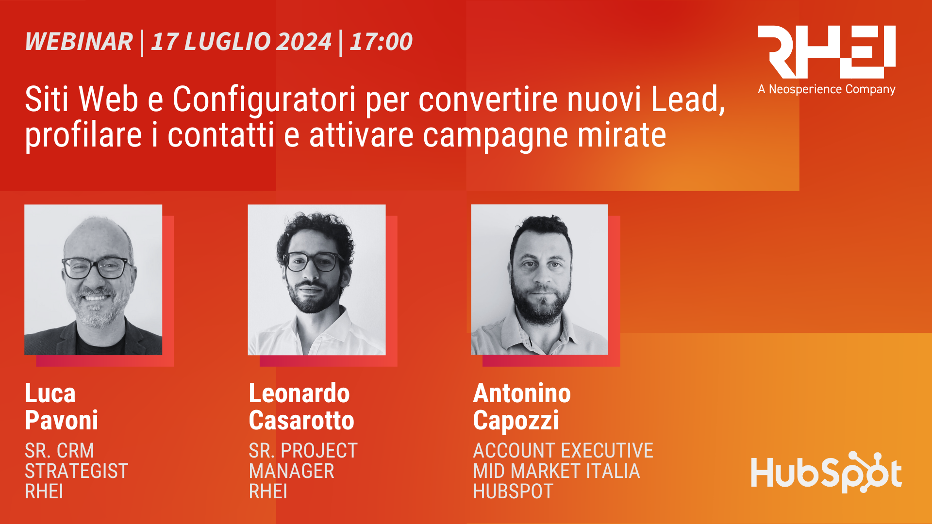 Siti web e Configuratori per convertire nuovi lead, profilare i contatti e attivare campagne mirate